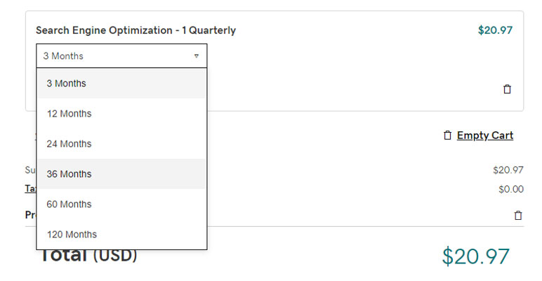 godaddy seo service price quarterly