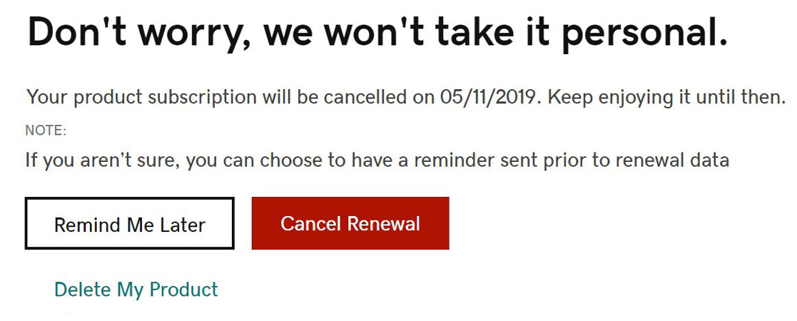 godaddy cancel auto renewal