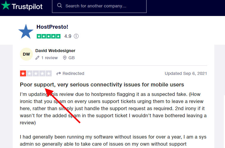 hostpresto trustpilot
