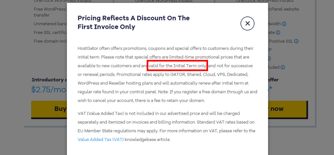 hostgator high renewal prices