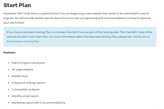 hostgator seo tools start business plan