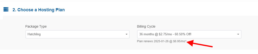 hostgator hatchling plan renewal cost