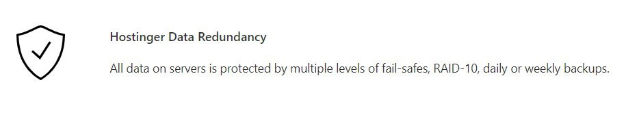 hostinger backup with data redundancy servers