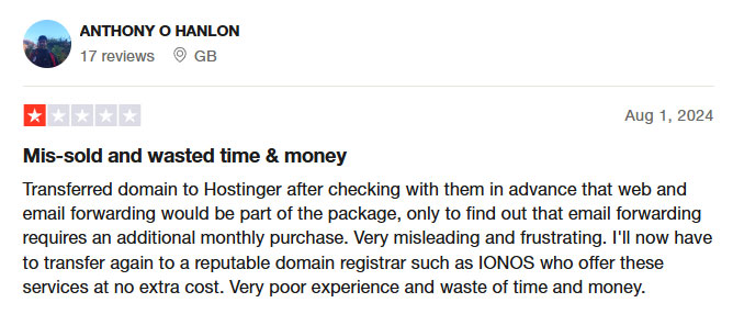 hostinger lacks transparency