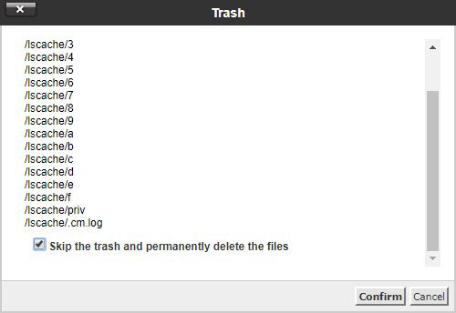 clear cache files