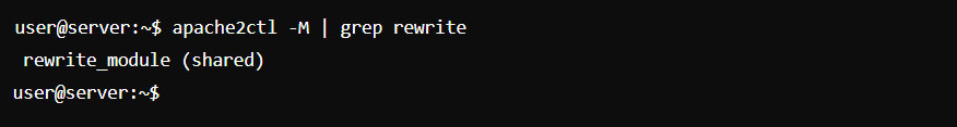 checking mod rewrite via command line