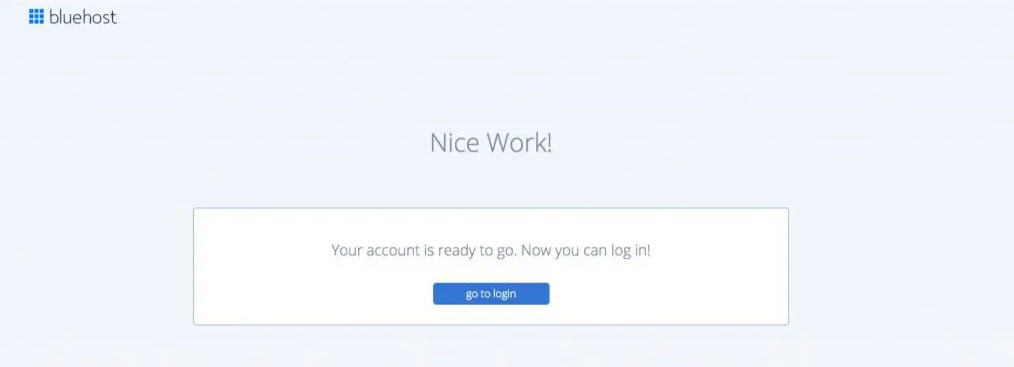bluehost account set up