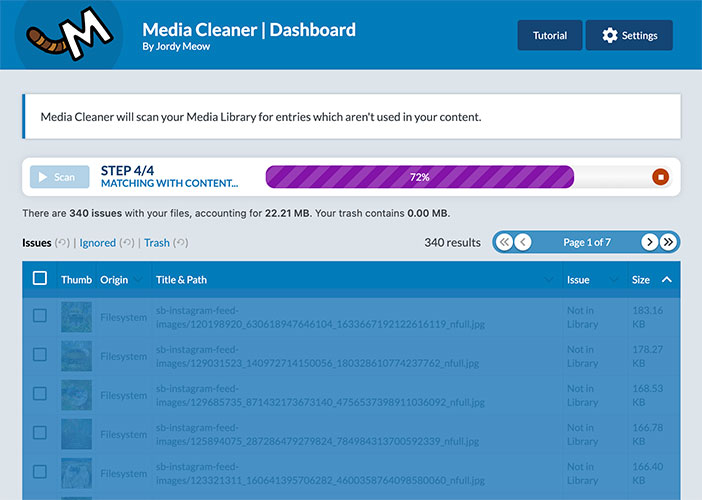 media cleaner plugin