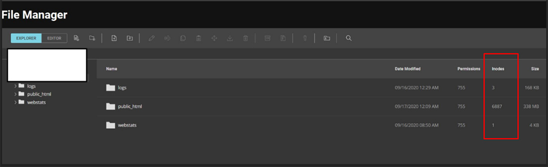 file manager inodes