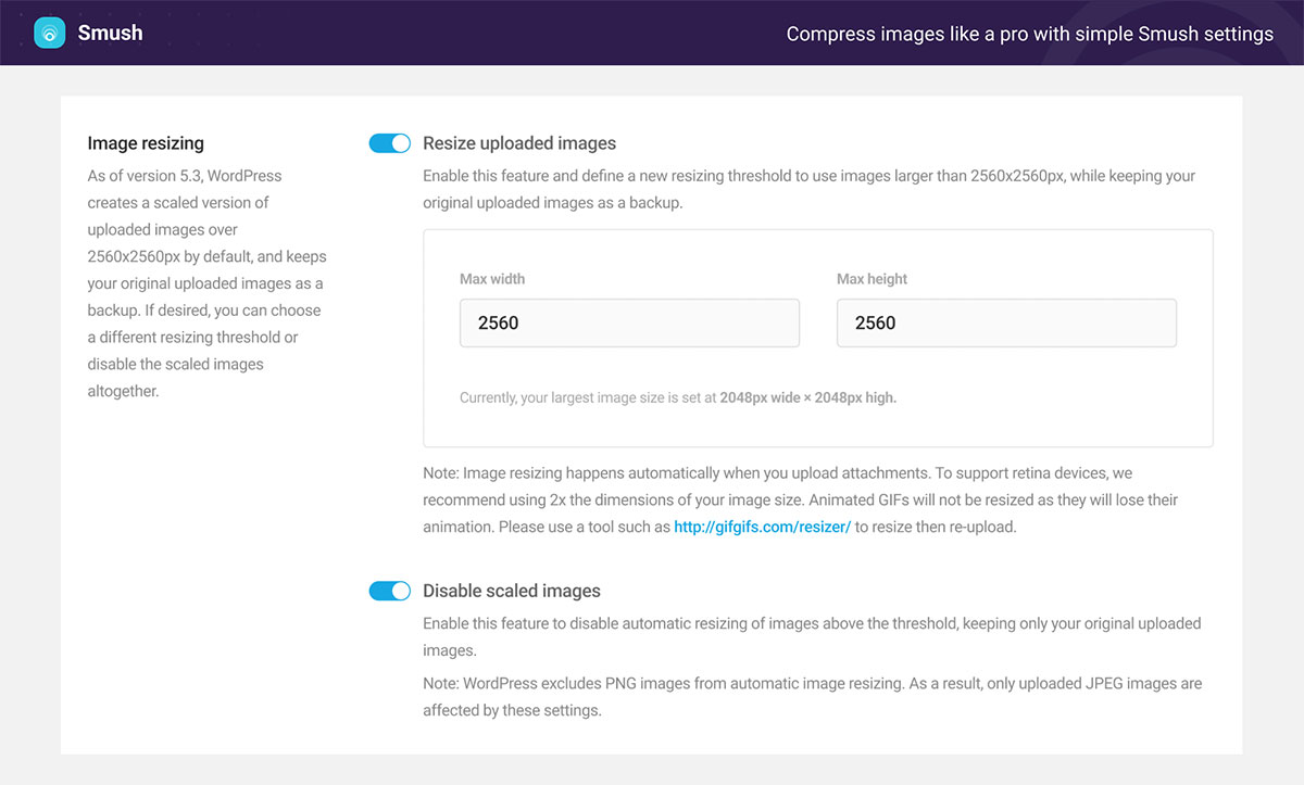 resize image for ipage hosting