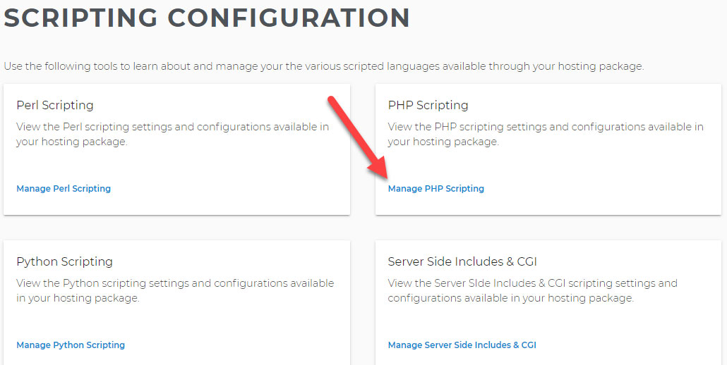 php version change in ipage