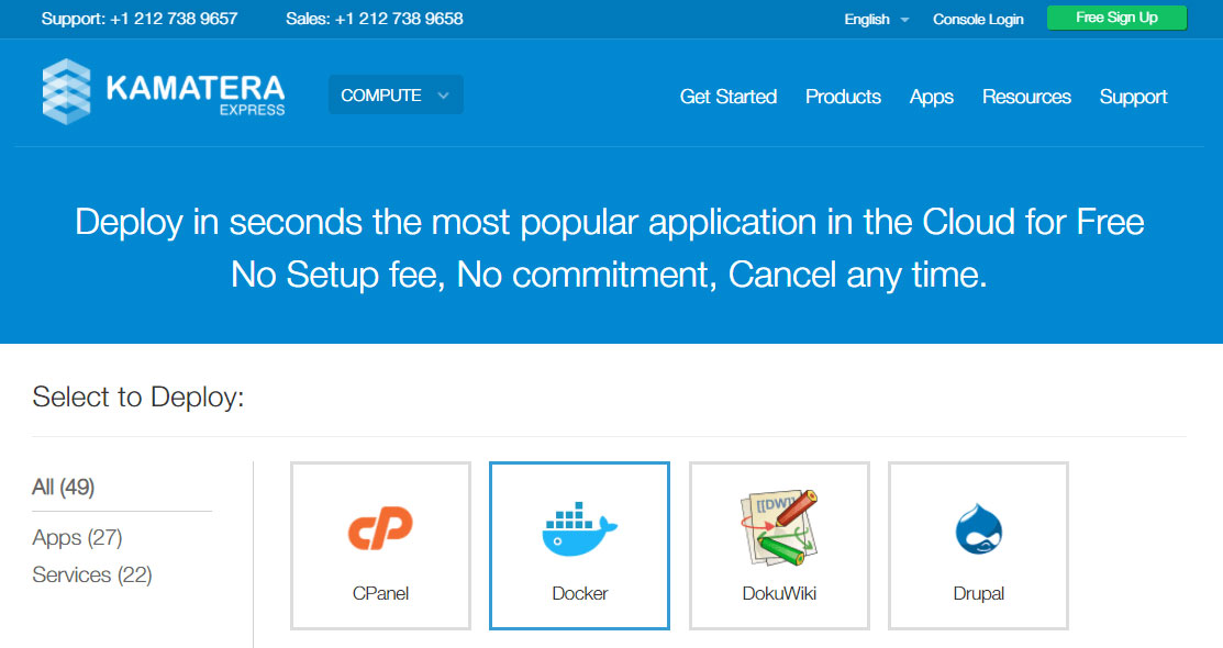 kamatera cloud docker deployment