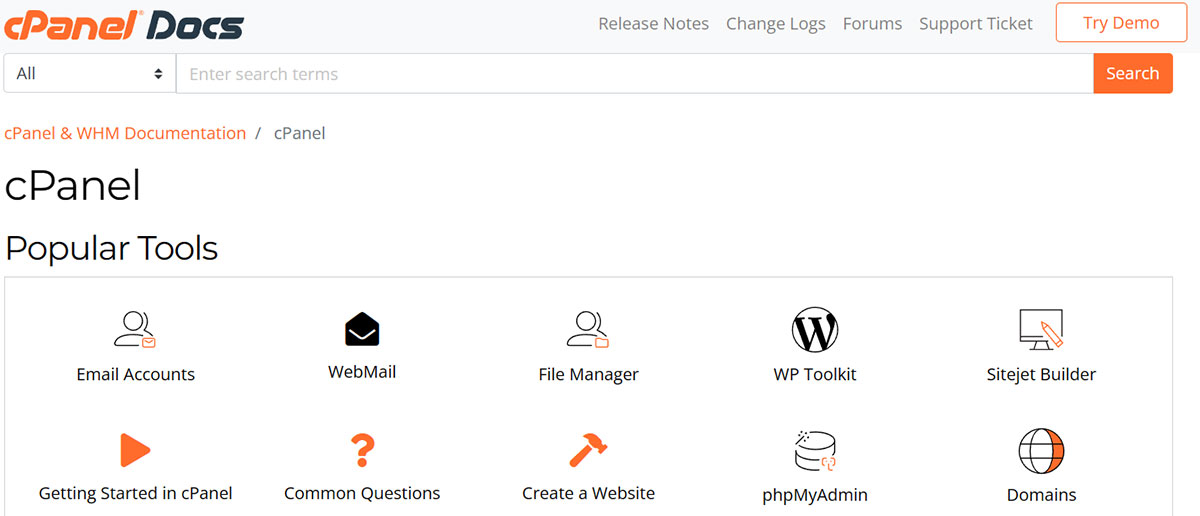 cpanel documentation