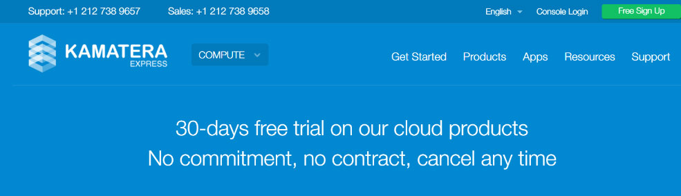 kamatera free trial include