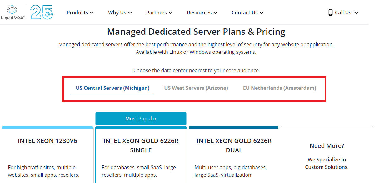 choosing a liquid web data center