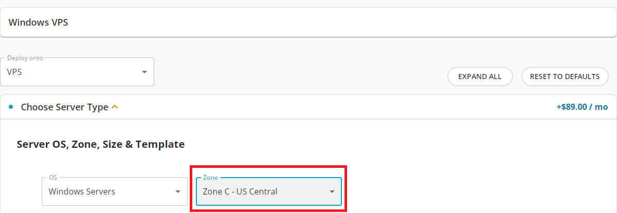 choosing zone for your vps