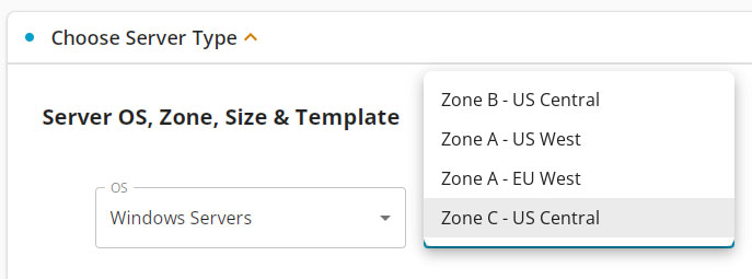 selecting liquid web zone