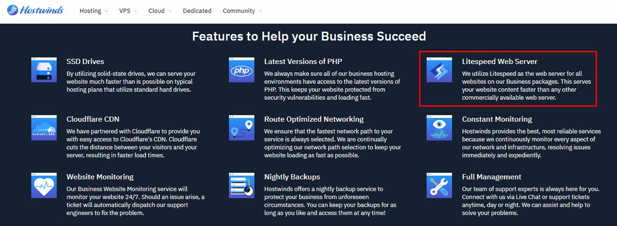 hostwinds litespeed hosting