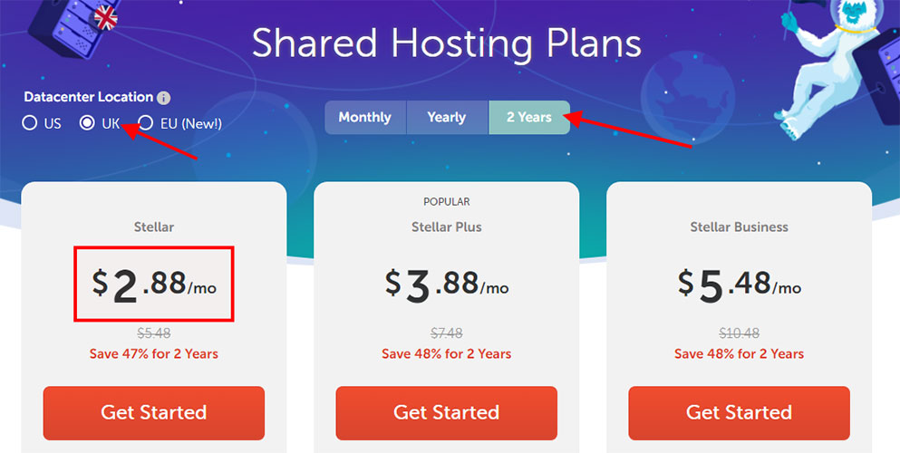 namecheap stellar uk price