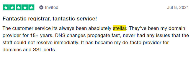 namecheap customer review on trustpilot