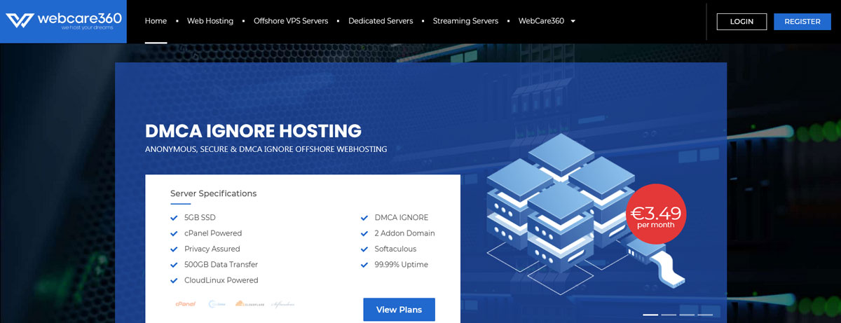 webcare360 dmca ignored offshore hosting