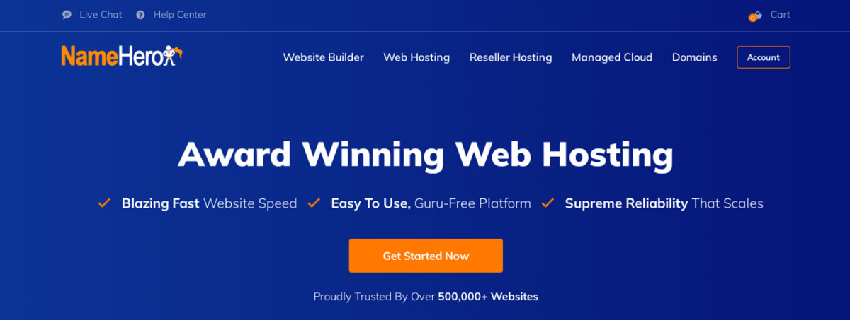 namehero homepage