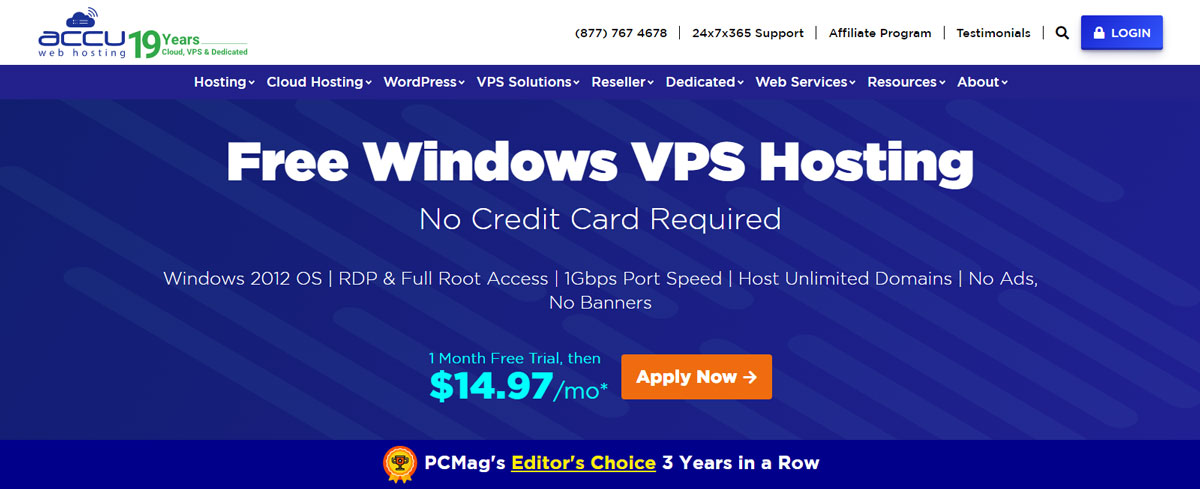 accuwebhosting free trial vps