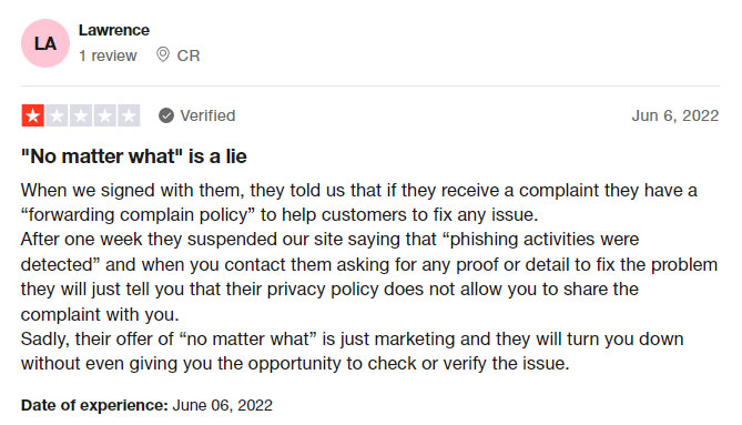 blackhost review on trustpilot