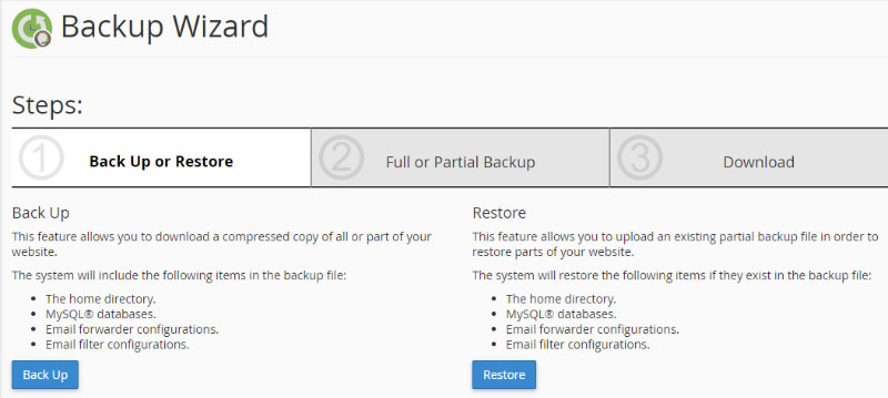 a2 hosting server rewind backups