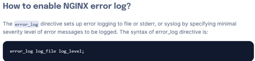 nginx server logs configuration