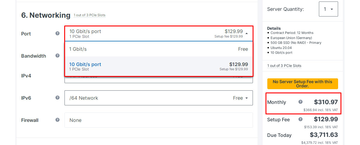 contabo cheap 10 gbps