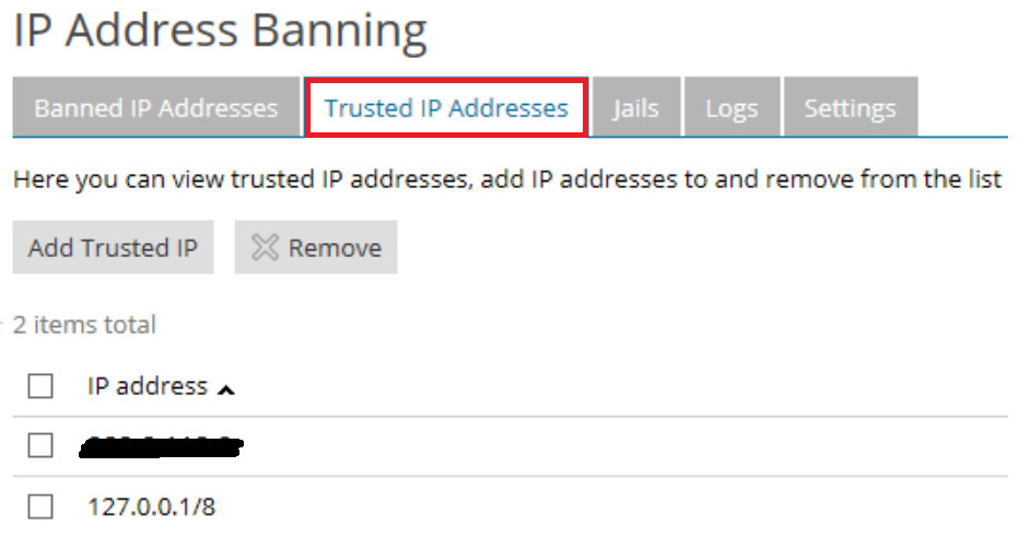 adding trusted ips in fail2ban