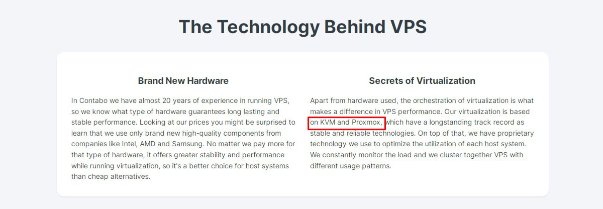 contabo kvm virtualization