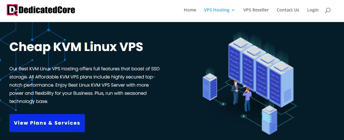 dedicatedcore cheap kvm linux vps