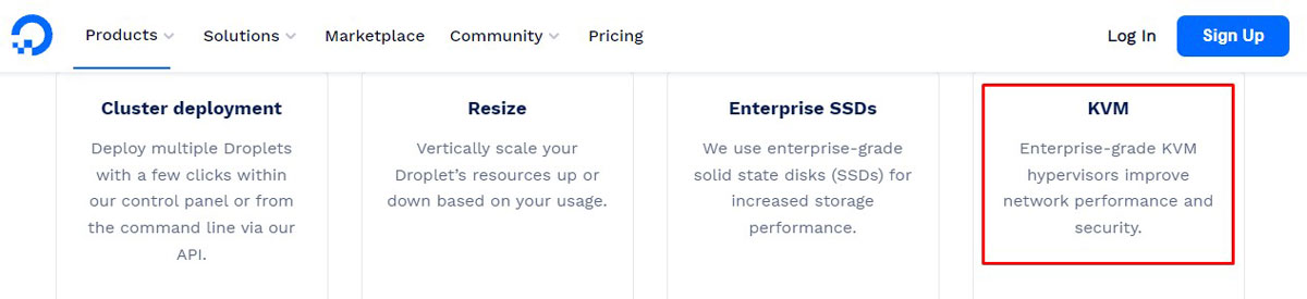 digitalocean enterprise grade kvm