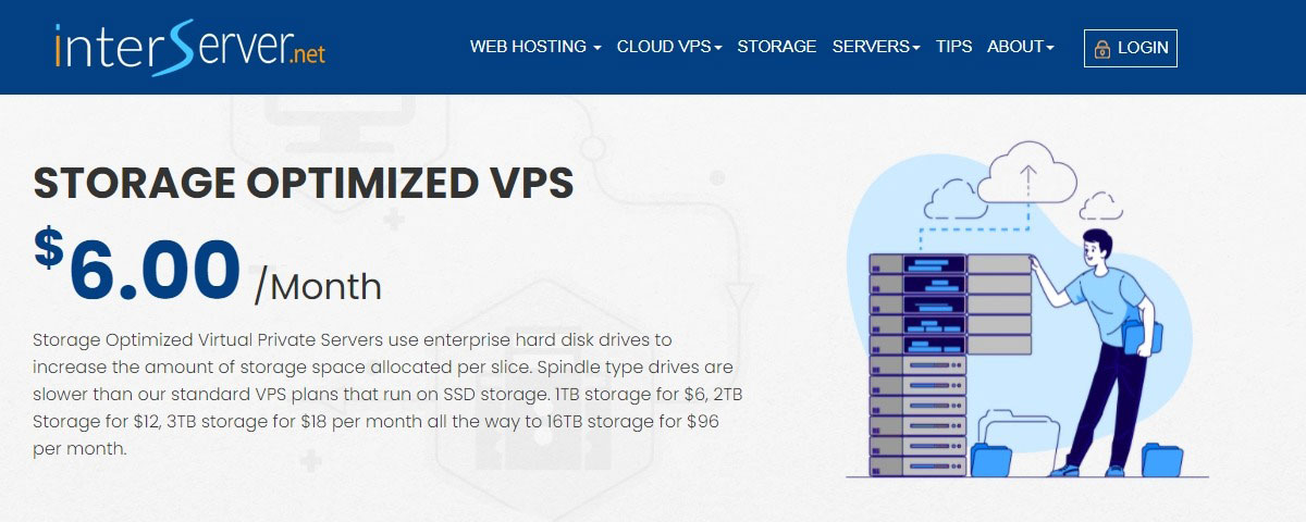 interserver storage optimized vps