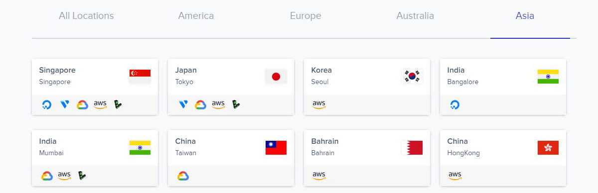 cloudways asian data centers location