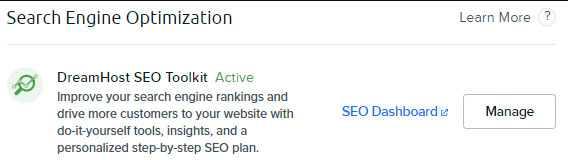 dreamhost seo toolkit non wordpress websites