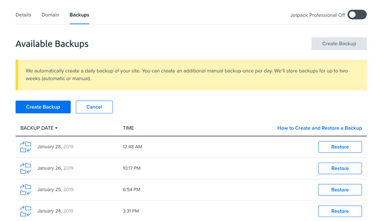 dreamhost ondemand backups