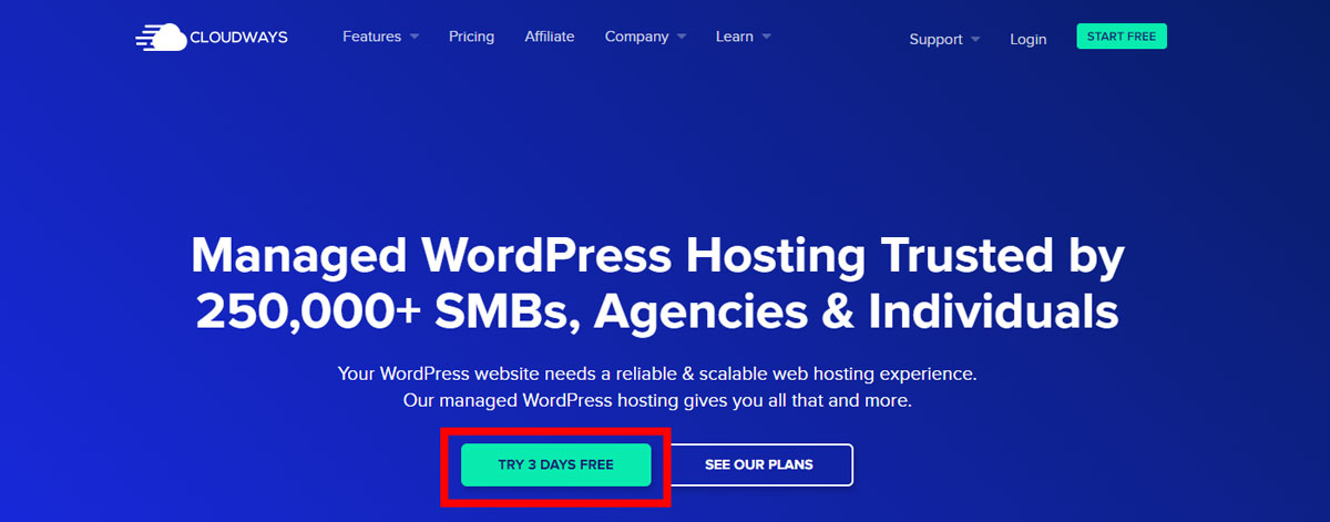 cloudways free trial