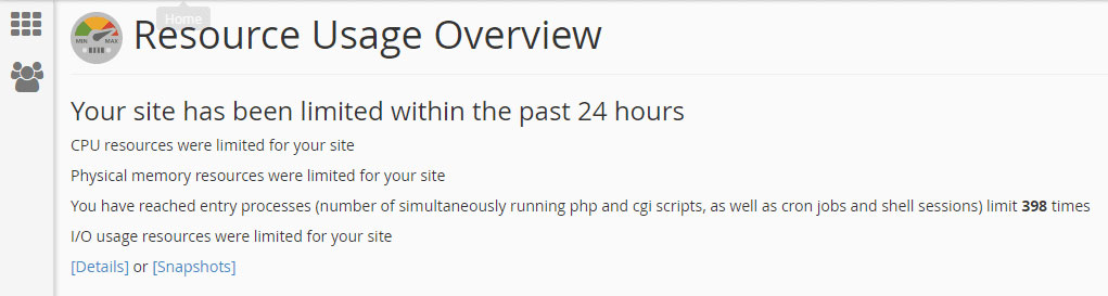 resource usage site limited entry processes