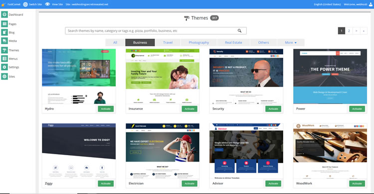 fastcomet site builder