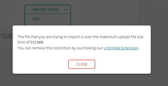 warning maximum upload file size limit