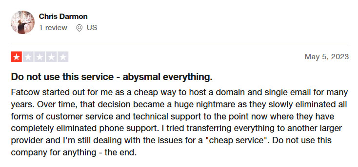 migration fatcow customer experiencing issues