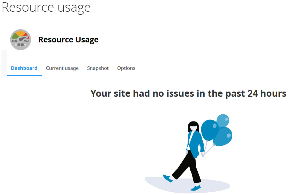 checking resources utilization via cpanel