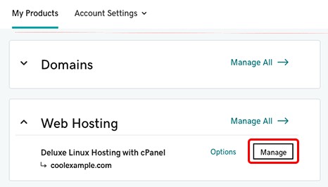 godaddy manage web hosting