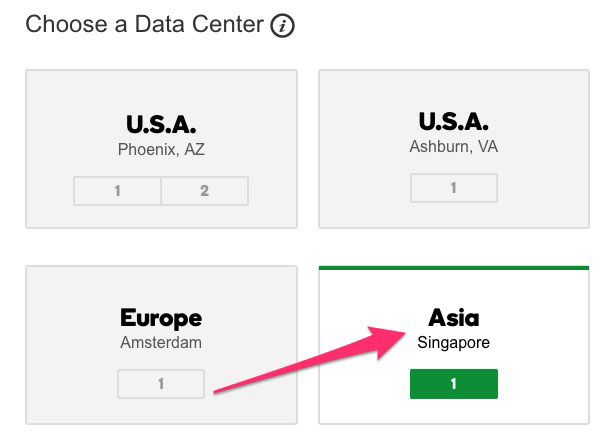 choosing datacenter location by continent